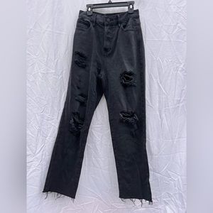 Straight Leg Jeans with holes